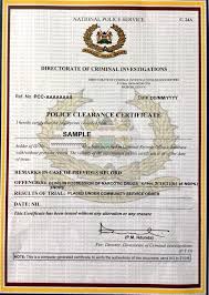 Certificate of Good Conduct